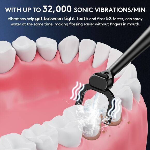 Electric Flosser w 4 Modes 3 in 1 Power Flosser & Electric Toothbrush w 55 Heads - Picture 3 of 16